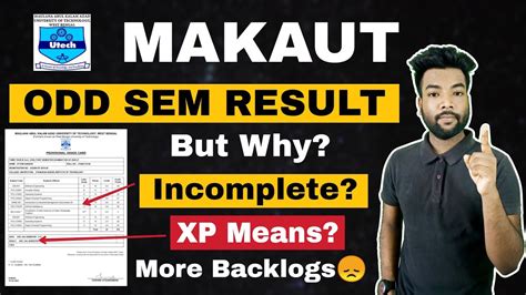 xp meaning in result|MAKAUT ODD Sem Result (Incomplete / XP Means) .